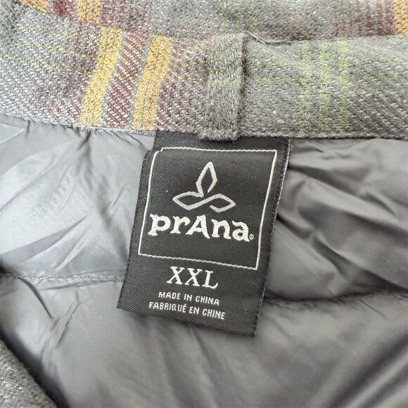 PraNa Men's Plaid Overcoat Jacket Brown 2XL Casual Fall - Picture 11 of 15